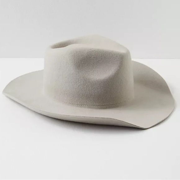 Free People Accessories - Gray Soft Wool Cowboy Hat OS